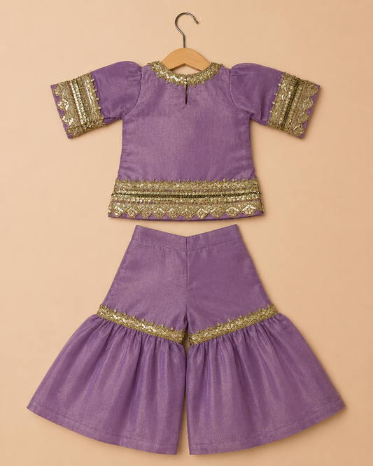 Lilac Noor Sharara Set