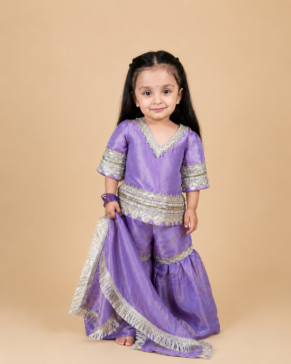Lilac Noor Sharara Set