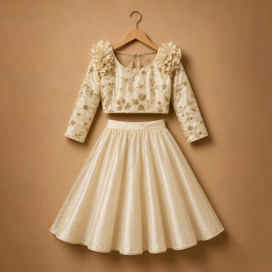 Moonlit Ivory Lehenga Set
