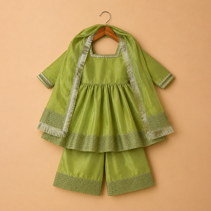 Pistachio Grace Anarkali Set
