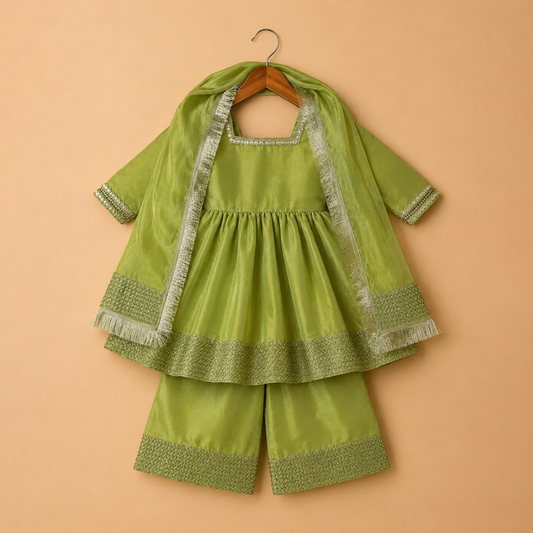Pistachio Grace Anarkali Set