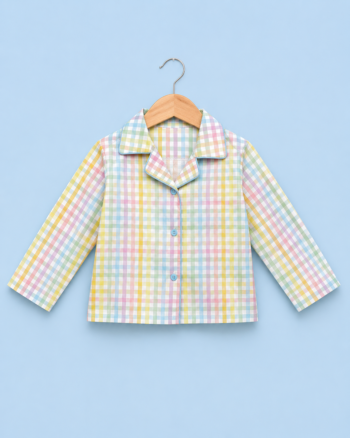 Blue Ghingham Unisex Co-ord Set