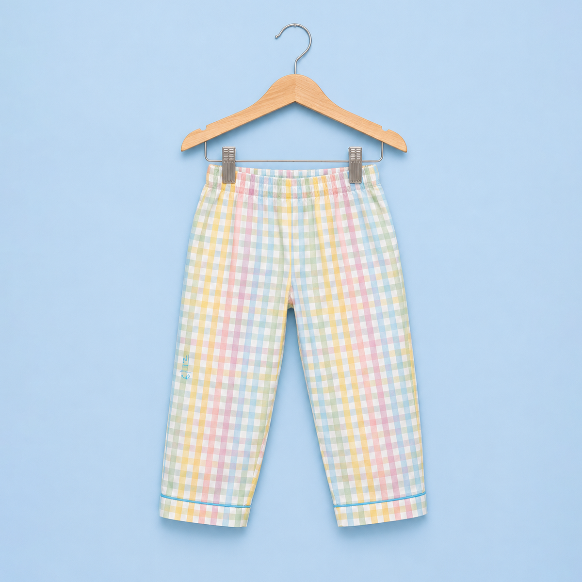 Blue Ghingham Unisex Co-ord Set