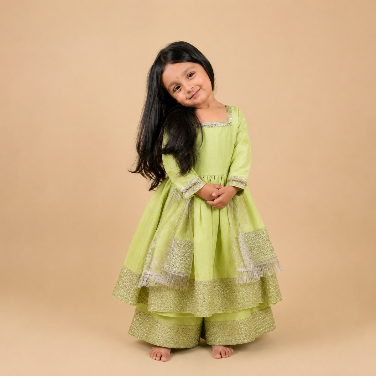 Pistachio Grace Anarkali Set