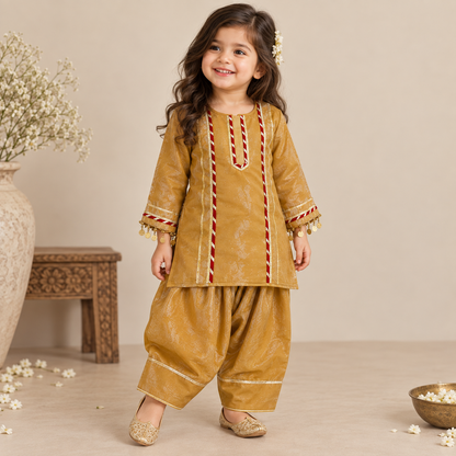 Golden Farshi Salwar Set
