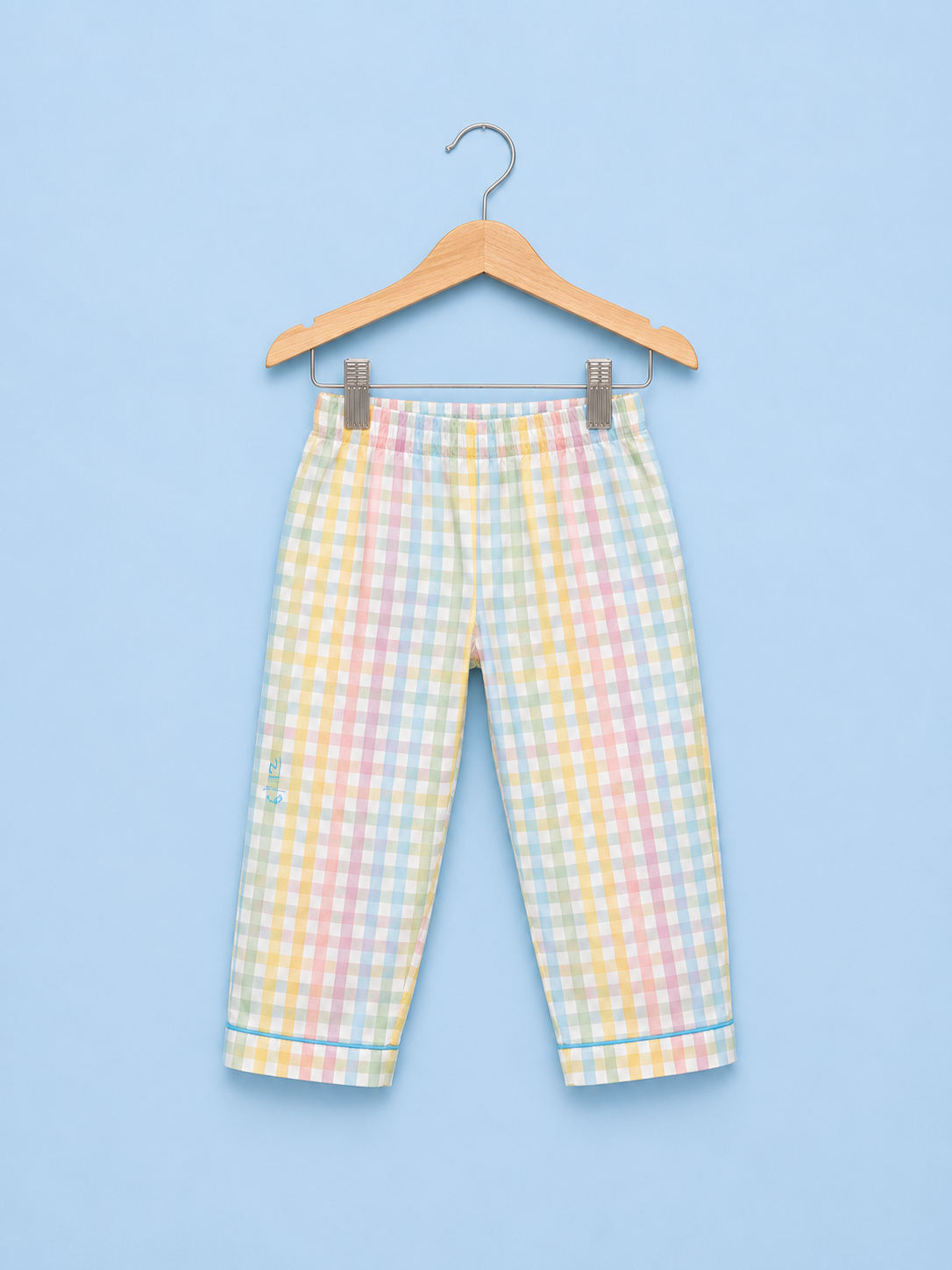 Blue Ghingham Unisex Co-ord Set