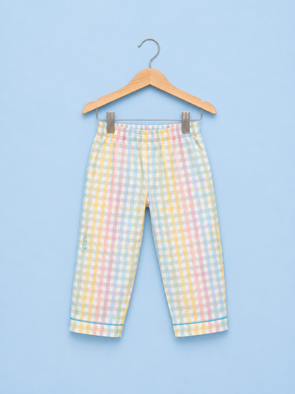 Blue Ghingham Unisex Co-ord Set