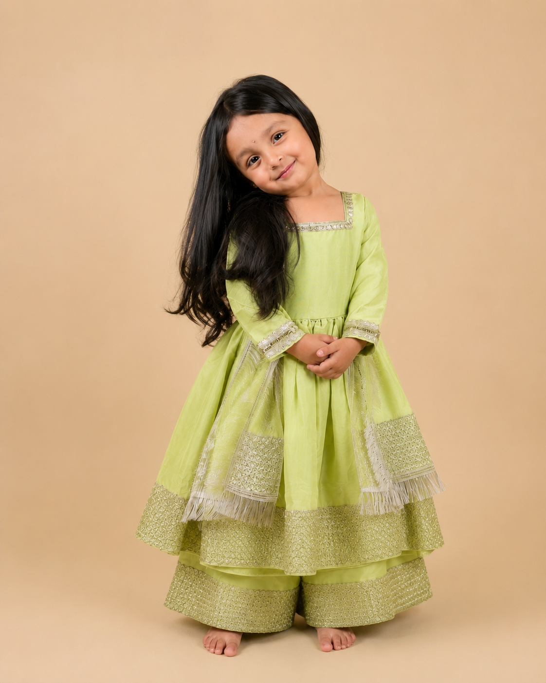 Pistachio Grace Anarkali Set