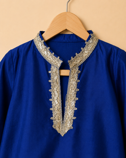 Noor Royal Blue Kurta Set