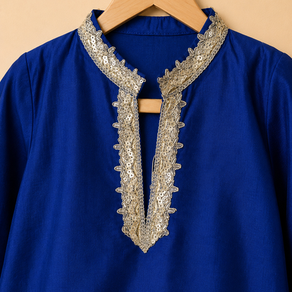 Noor Royal Blue Kurta Set