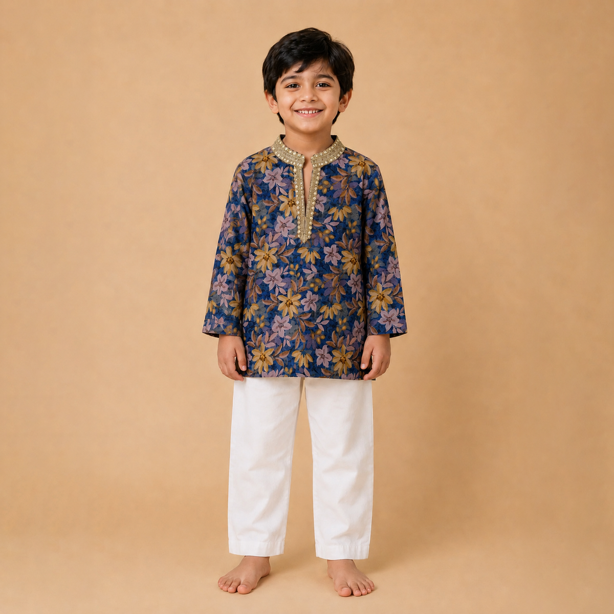 Indigo Bloom Kurta Set