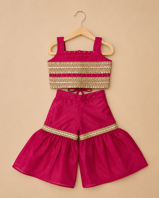 Fuchsia Gulabi Sharara Set