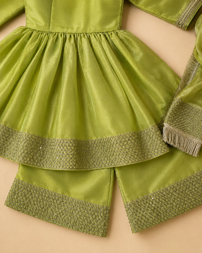 Pistachio Grace Anarkali Set