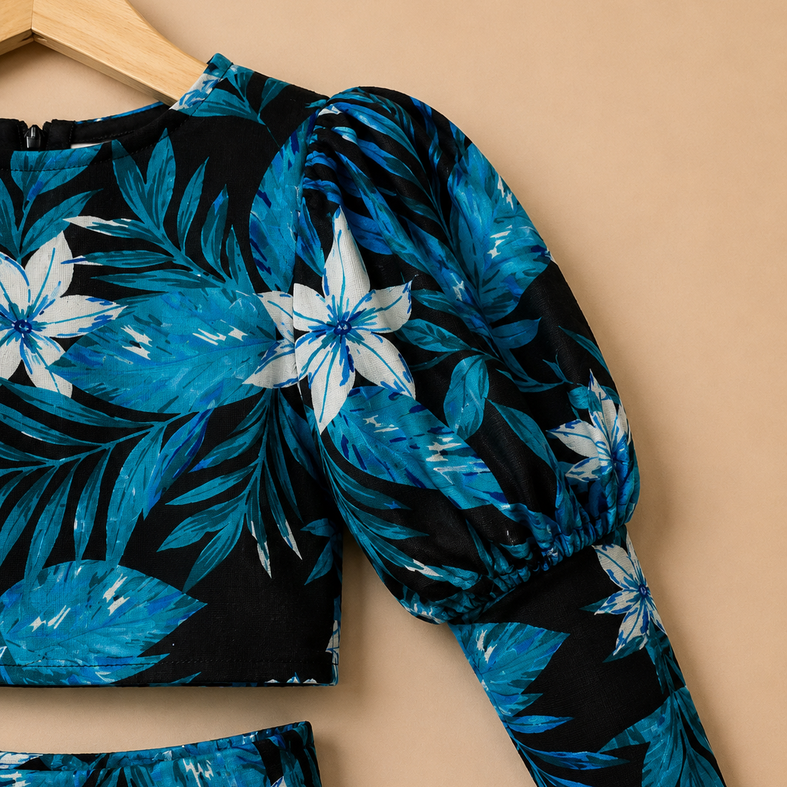 Noir Blossom Top & Skirt Set