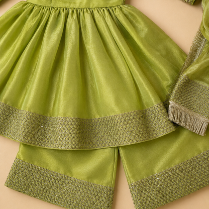 Pistachio Grace Anarkali Set