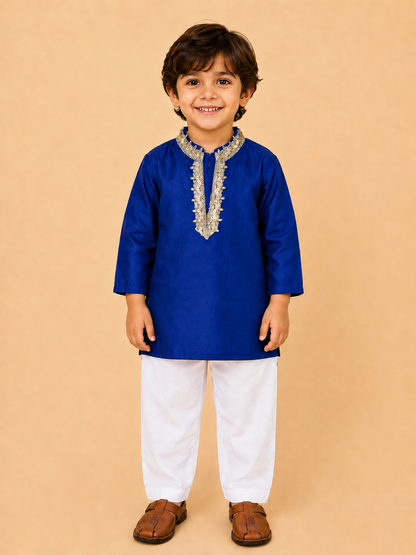 Noor Royal Blue Kurta Set
