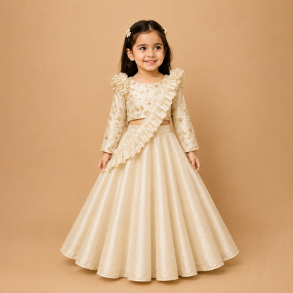 Moonlit Ivory Lehenga Set