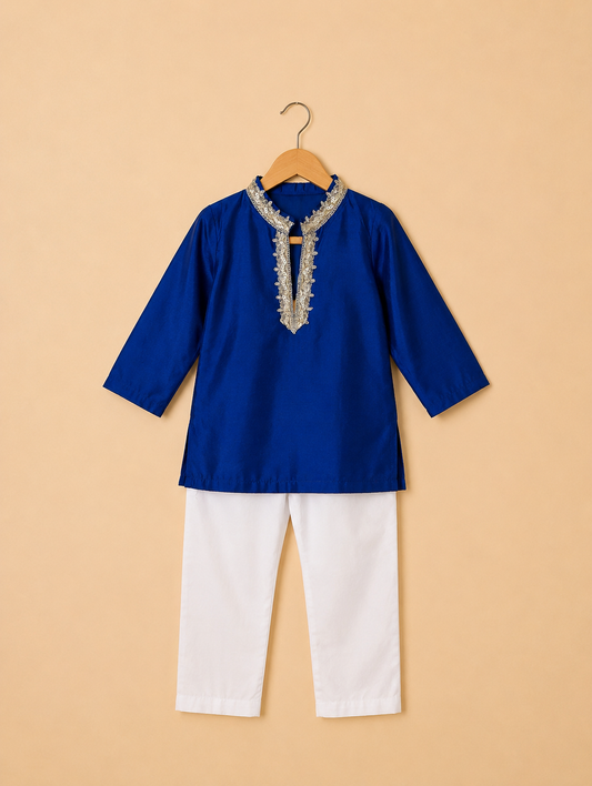 Noor Royal Blue Kurta Set