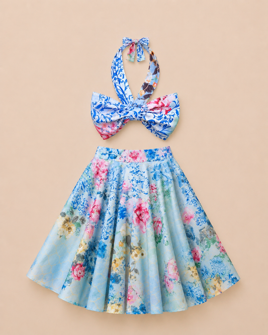 Rosabelle Bow Top & Skirt Set