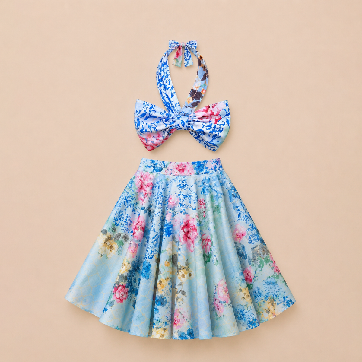 Rosabelle Bow Top & Skirt Set