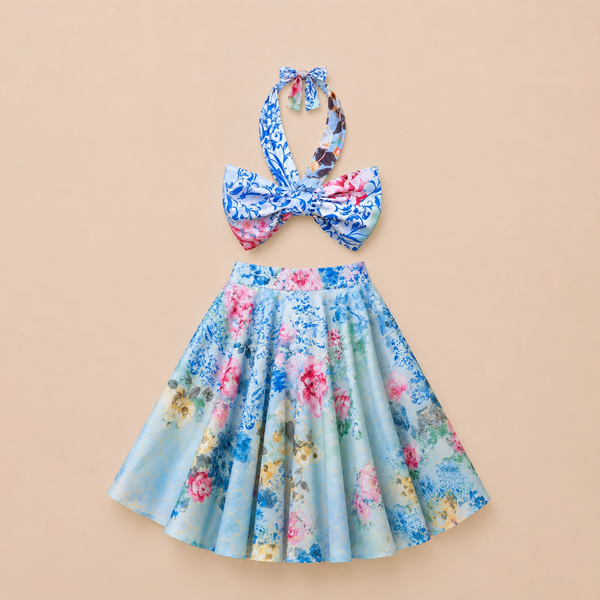 Rosabelle Bow Top & Skirt Set