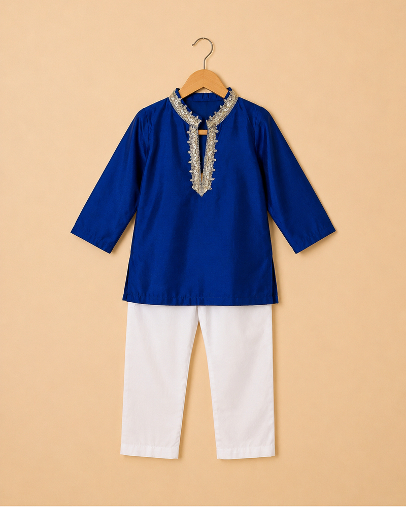 Noor Royal Blue Kurta Set