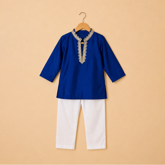 Noor Royal Blue Kurta Set