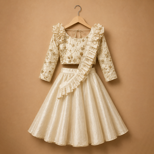 Moonlit Ivory Lehenga Set