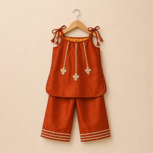 Rust Dori Co-ord Set
