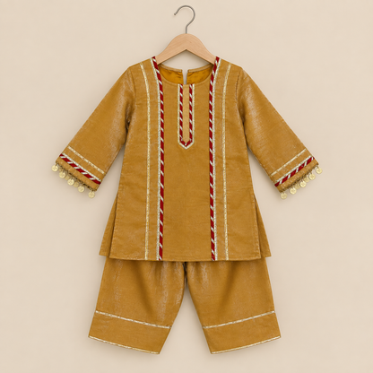 Golden Farshi Salwar Set