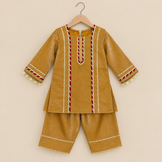 Golden Farshi Salwar Set
