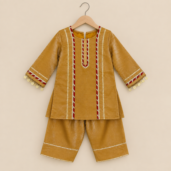 Golden Farshi Salwar Set