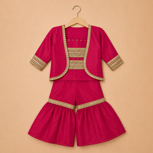 Fuchsia Gulabi Sharara Set