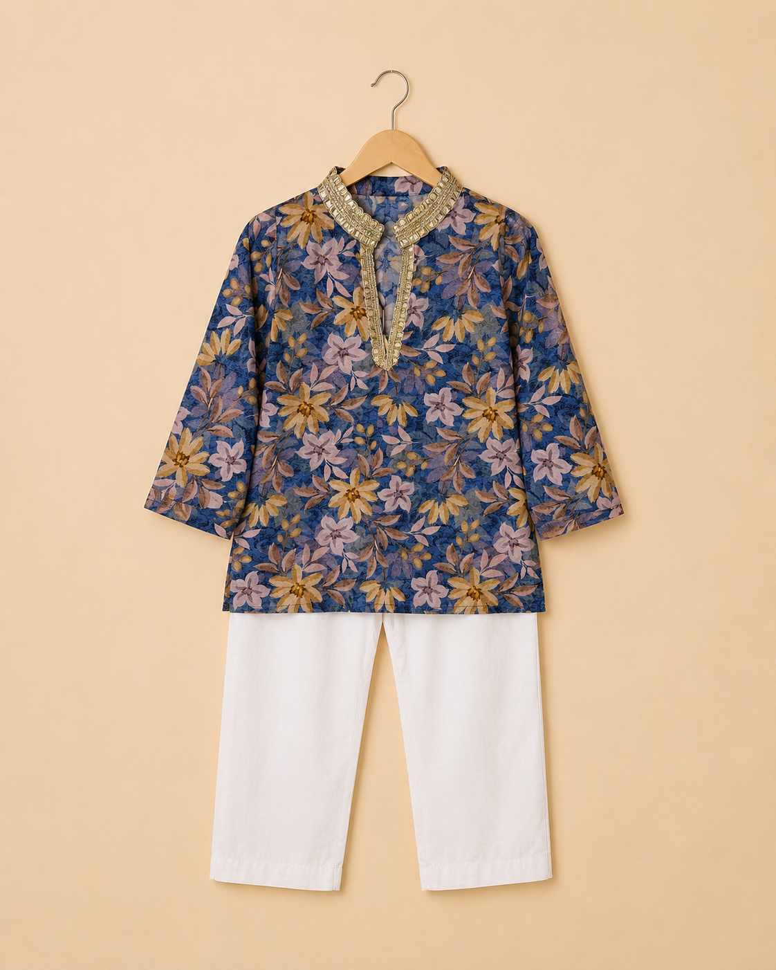 Indigo Bloom Kurta Set