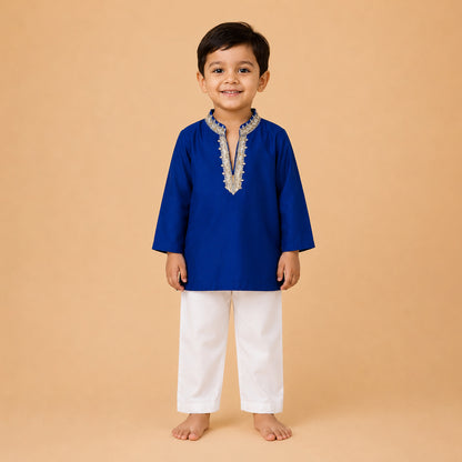 Noor Royal Blue Kurta Set