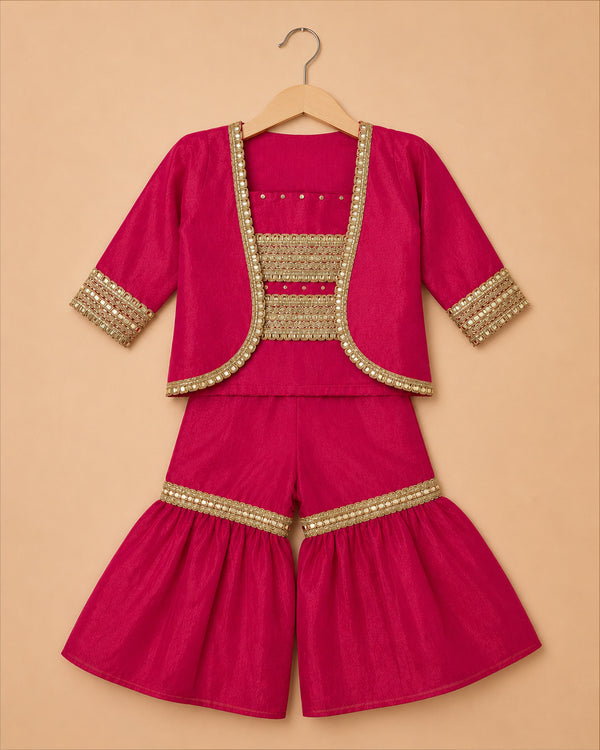 Fuchsia Gulabi Sharara Set