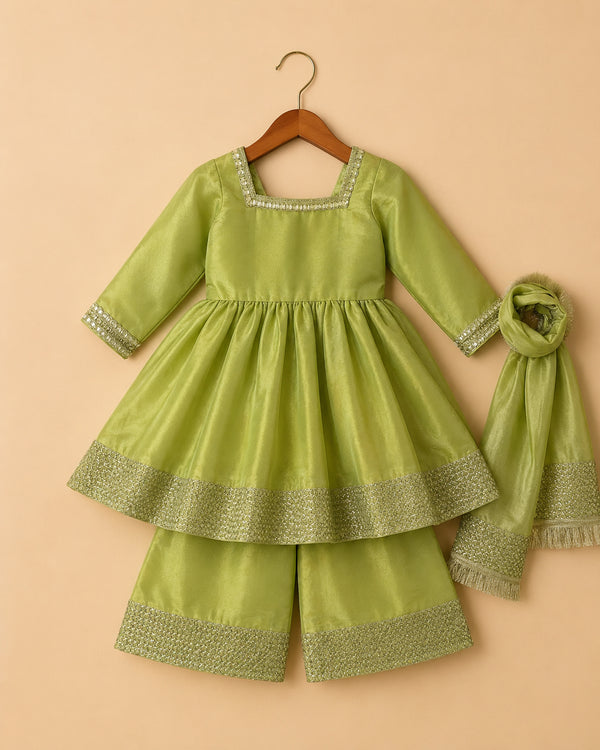 Pistachio Grace Anarkali Set