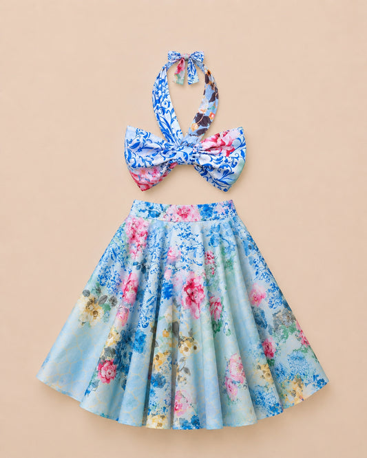 Rosabelle Bow Top & Skirt Set
