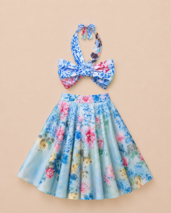 Rosabelle Bow Top & Skirt Set