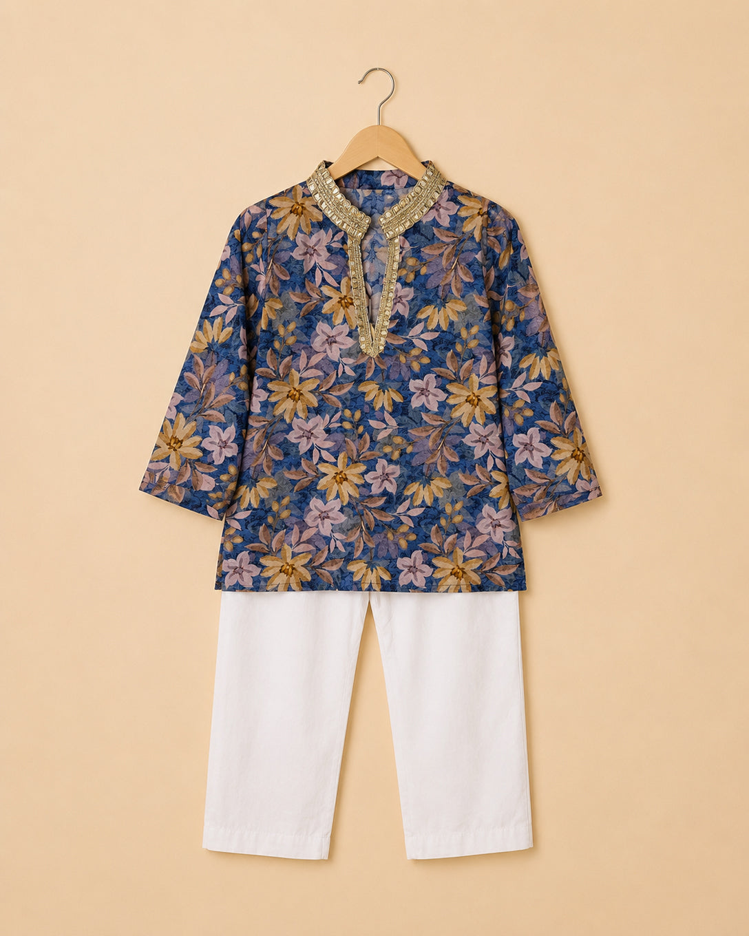 Indigo Bloom Kurta Set