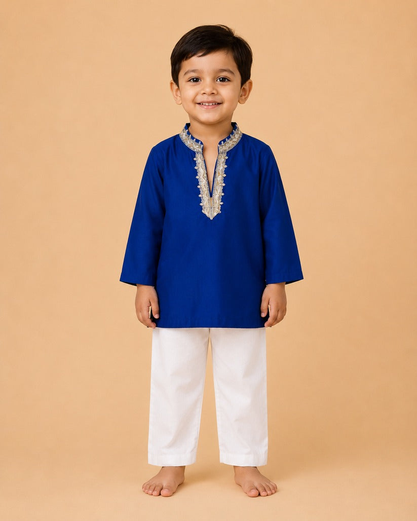 Noor Royal Blue Kurta Set