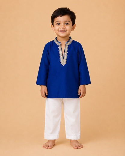 Noor Royal Blue Kurta Set