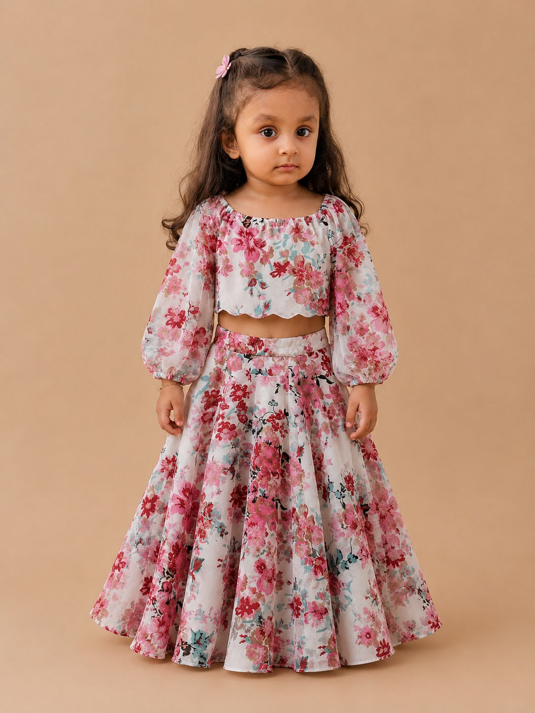 Floral Grace Top and Skirt Set