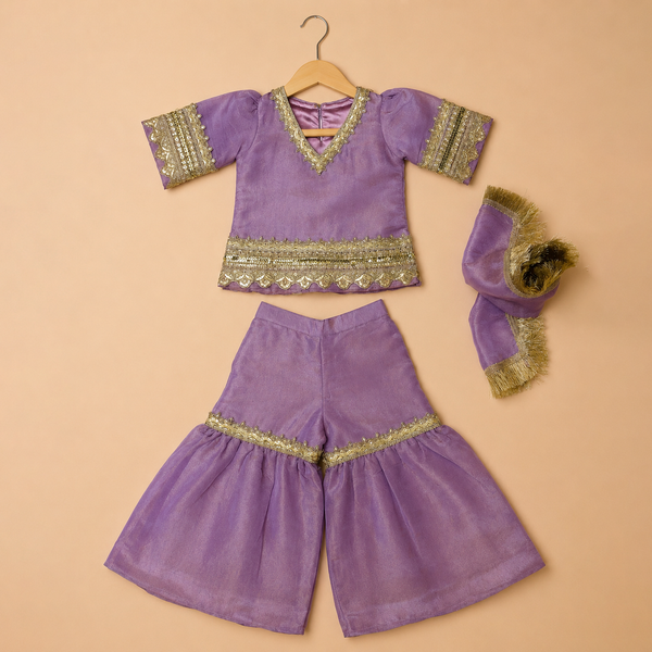 Lilac Noor Sharara Set