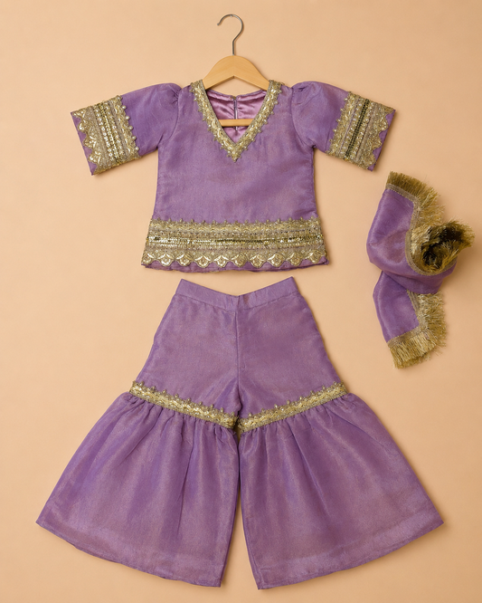Lilac Noor Sharara Set